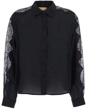 Momoní Vetra Bis Shirt Is A Silk Shirt For - Black