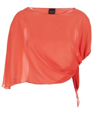 Le Plain Stole With Side Knot - Red
