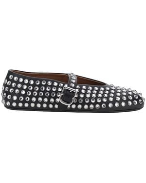 Alaïa Ballet Flats With Leather Sole And Almond Toe - White