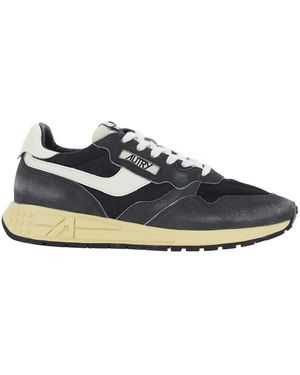 Autry 'Reelwind' Low Top Trainers With Logo Patch On The Tongue - Blue
