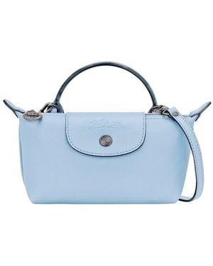 Longchamp Borsa A Mano 'Le Pliage Xtra' Con Logo Impresso Sul Fronte E - Blu