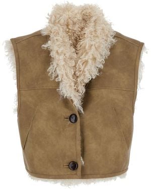 Isabel Marant Montone Con Chiusura Con Bottoni E Design Reversibile In - Neutro