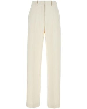 Theory Pants With Belt Loops - White
