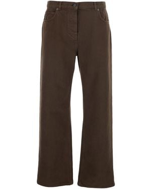 The Row 'Finbar' Jeans With Wide Leg And Five-Pocket Design - Brown