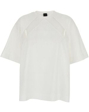 Pinko Round Neck T-Shirt Tech Fabric - White