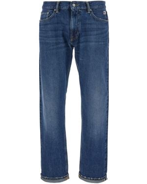 Roy Rogers Jeans 'Julian' Con Patch Logo Sul Retro E Bordi Con Risvol - Blu