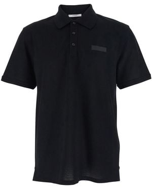 Givenchy Polo Shirt With Logo Patch On The Front - Black