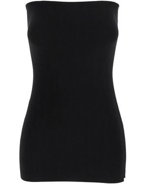 TOTEME Off-Shoulder Fitted Top - Black