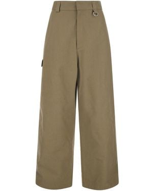 Balenciaga Workwear Trousers With Side Pockets And Metal Hook - Green