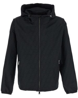 Fendi Ff Nylon Cappuccio - Blue