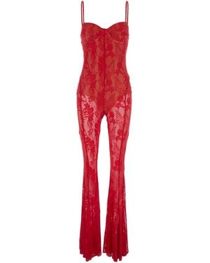 Norma Kamali Jumpsuit With Sweatheart Neckline And Flared Leg