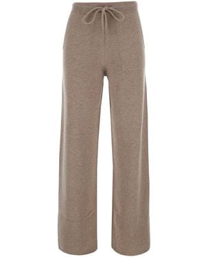 Max Mara Fiabe Pants With Pockets And Straight Hem - Gray