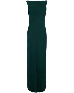Antonelli Long Dress With V-Neck And Long Sleeves - Green