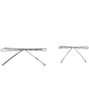 ShuShu/Tong Set Of Two Bow Design Hair Clips - Metallic