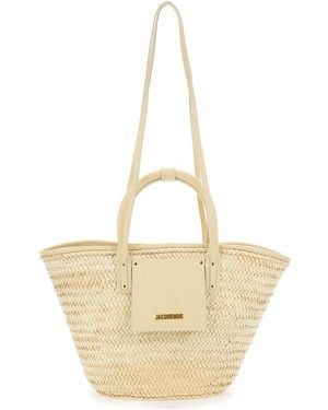 Jacquemus Handbag 'Le Panier Soli' With Handles - Natural