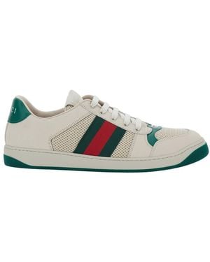 Gucci Screener Pelle Forata - White