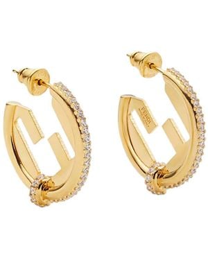 Fendi New Round Earring - Metallic