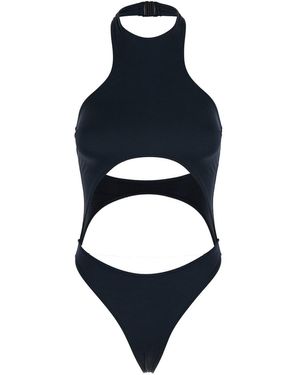 水着・ビーチグッズその他 Venuja Grey one-piece swimsuit with crystals VENUJA Grey One-piece Swimsuit With Crystals in Gray | Lyst