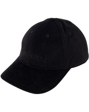 Saint Laurent Cappello Da Baseball Con Ricamo - Nero