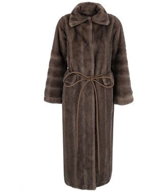 VALENTINI 1972 Shearling With Ecoleather Collar - Brown