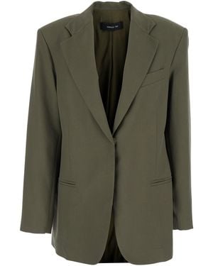 FEDERICA TOSI Single-Breasted Jacket With Notched Revers - Green