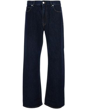 Fendi Jeans With Logo Patch On The Back - Blue