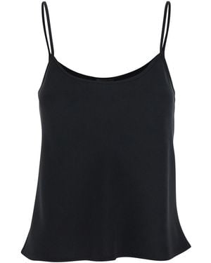 Le Plain Top With Spaghetti Straps - Black