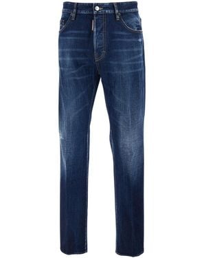 DSquared² '642' Jeans With Logo Patch On The Rear - Blue