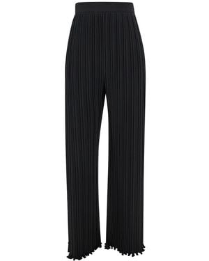 Lanvin Pleated Trousers With Invisible Zip - Black