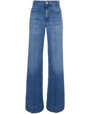 Victoria Beckham Alina Jean With 100% Cotton - Blue