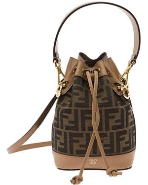Fendi Minibag 'Mon Tresor' Con Coulisse - Marrone