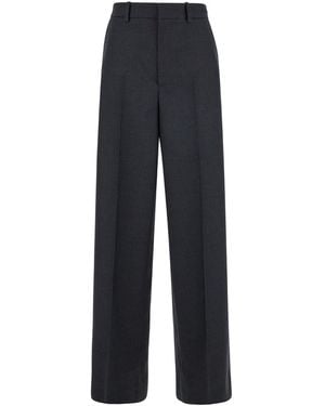 Gucci Trousers With Logo Lettering Detail On The Waist - Blue