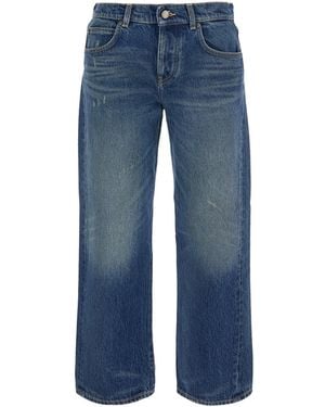 Roy Rogers Jeans New Oskar Old Glory Con Strappi E Patch Uomo - Blu