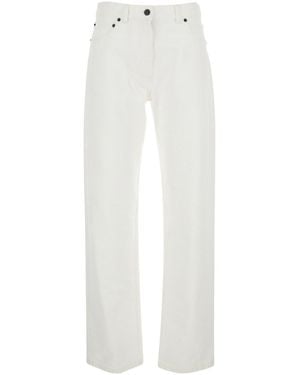 The Row Burty Jean Four-Pocket Jeans With Front Closure For - White