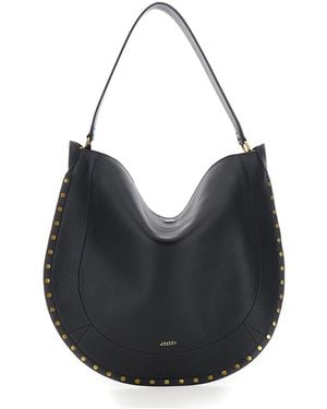 Isabel Marant Borsa A Spalla 'Oskan Hobo' Con Profilo Borchiato - Nero
