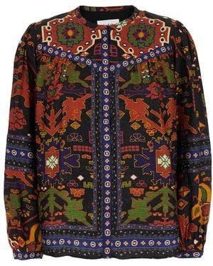 Ba&sh 'Varone' Shirt With All-Over Patterned Print And Mand - Black