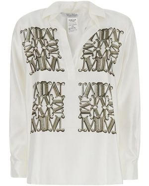Max Mara Elegant Shirt With Collar And Long Sleeves - White