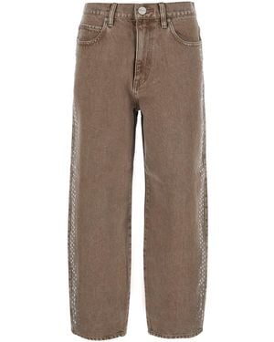 Pinko Estelle Egg Studded Denim - Marrone
