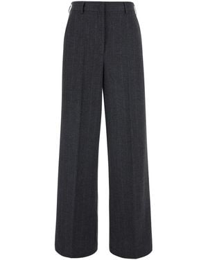 Jucca Trousers With Striped Motif - Blue
