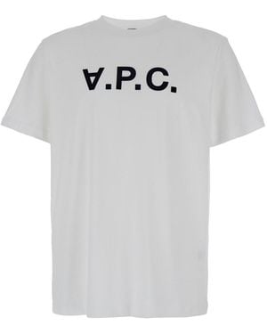 A.P.C. Oversized T-Shirt With Apc Print - Gray