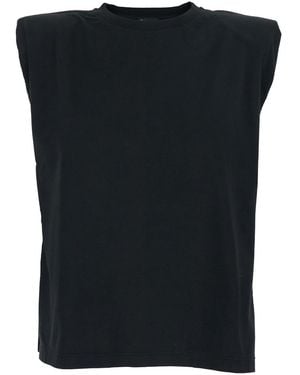 AG Jeans Top With Logo Back Cotton - Black