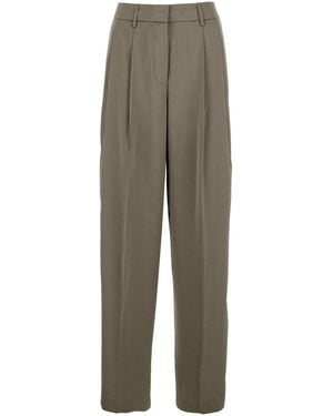 MICHAEL Michael Kors Wide Leg Tech Fabric Trousers - Brown