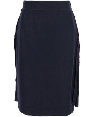 Maison Margiela Skirt With Back Slit And Back Logo - Blue