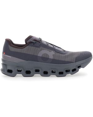 On Shoes Trainers With Chunky Sole And Colourful Details - Grey