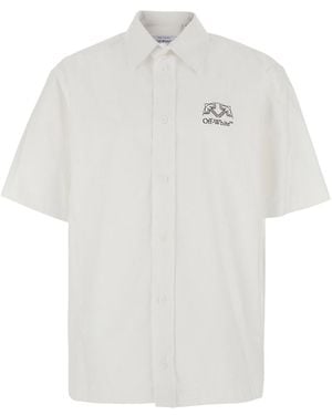 Off-White c/o Virgil Abloh Shirt With Long Sleeves And Collar - White