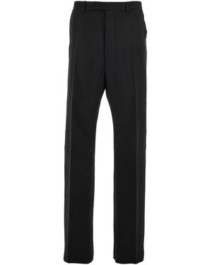Rick Owens 'Geth' Tailored Trousers With Belt Loops - Black