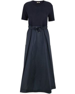 Herno Crewneck Midi Dress - Blue