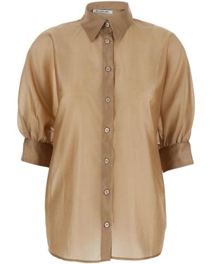 SOSUE Blusa 'Antonia' On Colletto Classico E Chiusura Frontale Con Bot - Neutro