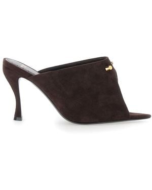 Balenciaga 'Midnight City' Heeled Sandals With Front Plate And H - Brown