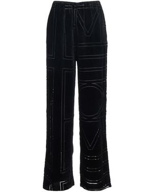 TOTEME Pants Velvet - Black